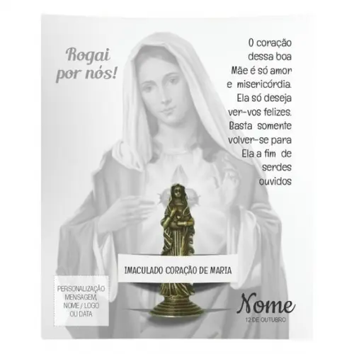 Kit Cartão Altar + Imagem da Imaculado Coração de Maria, M2