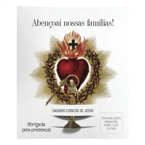 Kit Cartão Altar + Imagem da Sagrado Coração de Jesus, M2