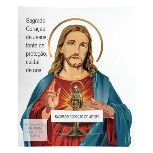 Kit Cartão Altar + Imagem da Sagrado Coração de Jesus, M1