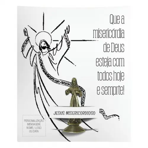Kit Cartão Altar + Imagem de Jesus Misericordioso, M1