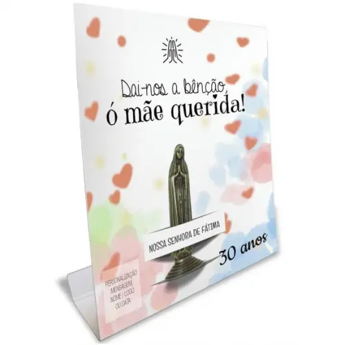 Kit Cartão Altar + Imagem de Nossa Senhora de Fátima, M1