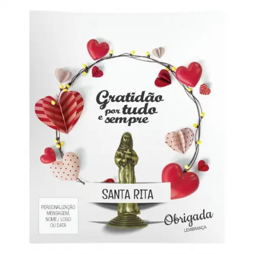 Kit Cartão Altar + Imagem de Santa Rita, M2
