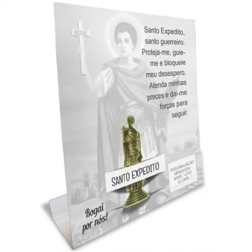 Kit Cartão Altar + Imagem de Santo Expedito, M1