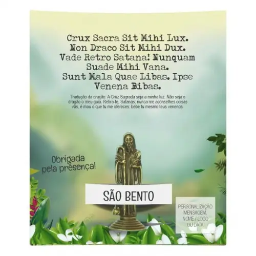 Kit Cartão Altar + Imagem de São Bento, M2