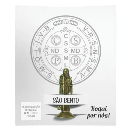 Kit Cartão Altar + Imagem de São Bento, M1