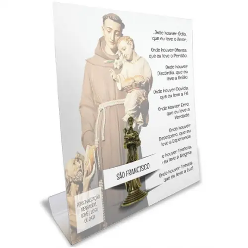 Kit Cartão Altar + Imagem de São Francisco de Assis , M2