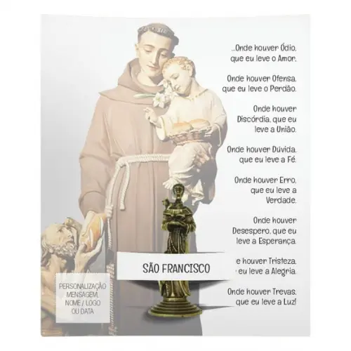 Kit Cartão Altar + Imagem de São Francisco de Assis , M2