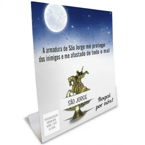 Kit Cartão Altar + Imagem de São Jorge, M1