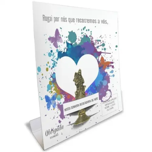 Kit Cartão Altar + Imagem Nossa Sra. Desatadora de Nós, M1