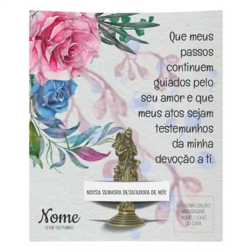 Kit Cartão Altar + Imagem Nossa Sra. Desatadora de Nós, M2