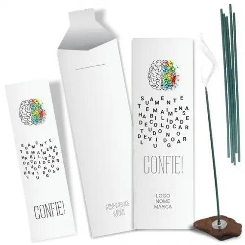 Kit Incenso Personalizado Sua Mente. Pacote c/ 24un