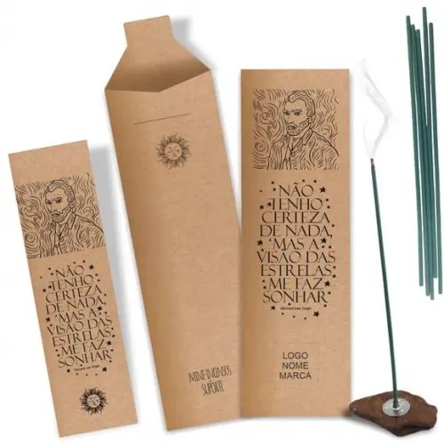 Kit Incenso Personalizado Van Gogh. Pacote c/ 24un