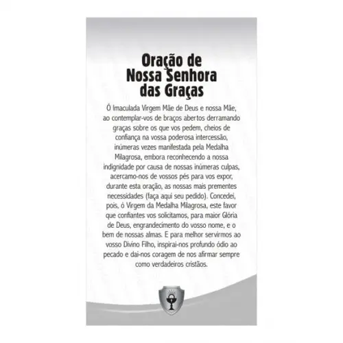 NOSSA SENHORA DAS GRAÇAS | CARTÃO DE BOLSO + MINI IMAGEM