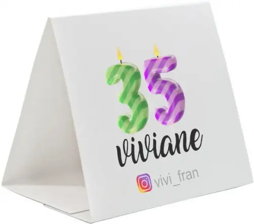 Prisma / Marcador de mesa personalizado festas