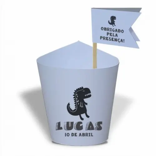Rótulo mini suculenta + tag bandeirinha + palito. Infantil