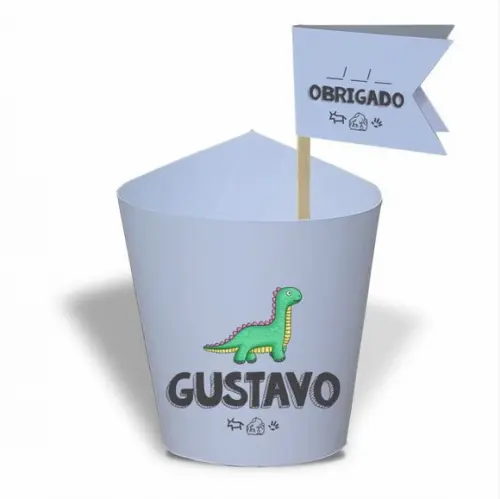 Rótulo mini suculenta + tag bandeirinha + palito. Infantil