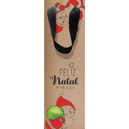 Sacola Garrafa Personalizada Natal e Boas Festas. Mod051.