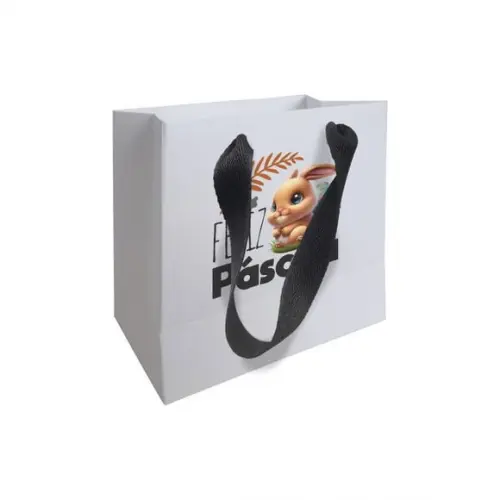 Sacolinha com Alça, Feliz Páscoa, Personalizada. Mod.05.
