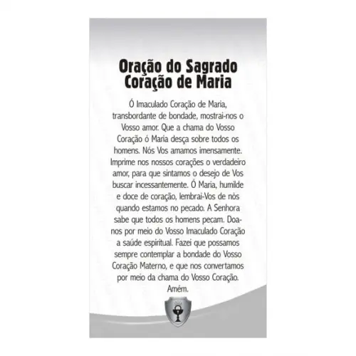 SAGRADO CORAÇÃO DE MARIA | CARTÃO DE BOLSO + MINI IMAGEM
