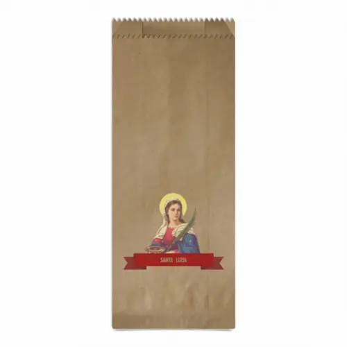 Santa Luzia - Saquinho Kraft Simples Personalizado