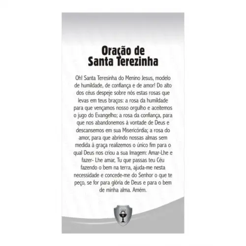 SANTA TEREZINHA | CARTÃO DE BOLSO + MINI IMAGEM