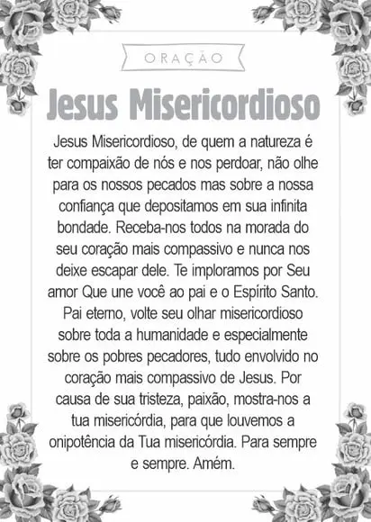 Santinho Jesus Misericordioso. Pcte c/ 250 Unids