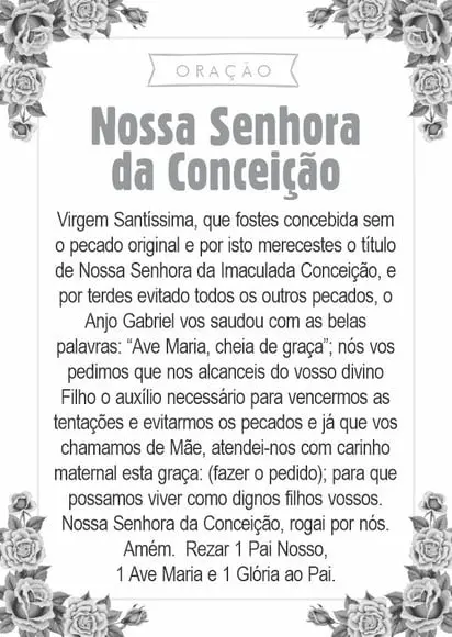 Santinho Nossa Senhora da Conceição. Pcte c/ 250 Unids
