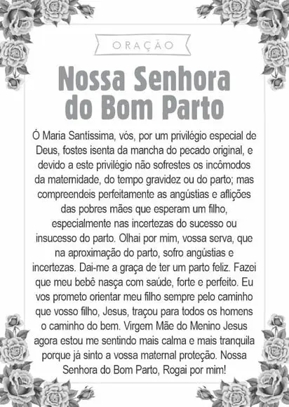 Santinho Nossa Senhora do Bom Parto. Pcte c/ 250 Unids