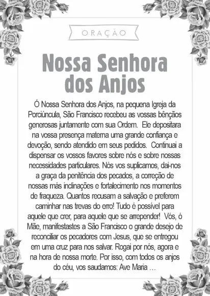 Santinho Nossa Senhora dos Anjos. Pcte c/ 250 Unids