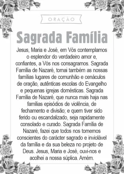Santinho Sagrada Família. Pcte c/ 250 Unids