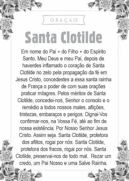 Santinho Santa Clotilde. Pcte c/ 250 Unids