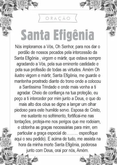 Santinho Santa Efigênia. Pcte c/ 250 Unids