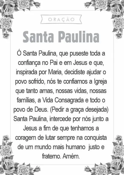 Santinho Santa Paulina. Pcte c/ 250 Unids