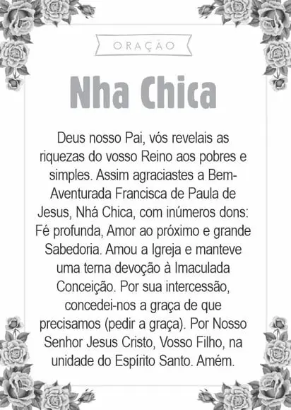 Santinho Santa Nha Chica. Pcte c/ 250 Unids