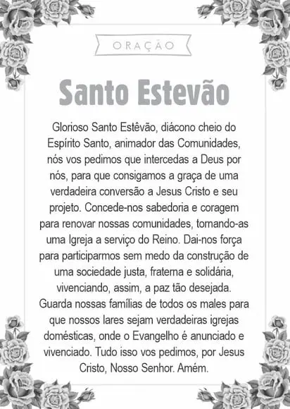 Santinho Santo Estevão. Pcte c/ 250 Unids