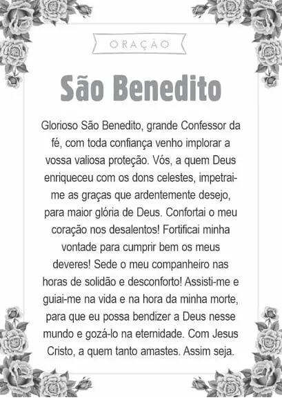 Santinho São Benedito. Pcte c/ 250 Unids