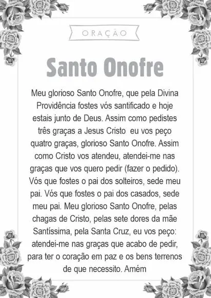 Santinho Santo Onofre. Pcte c/ 250 Unids