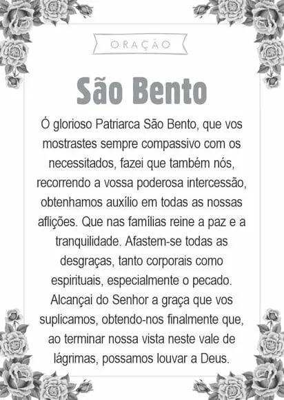 Santinho São Bento. Pcte c/ 250 Unids