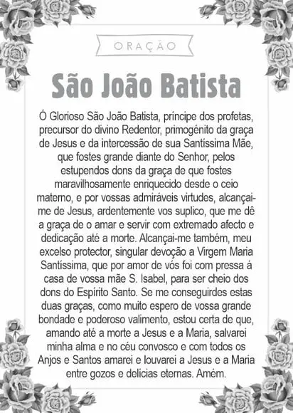 Santinho São João Batista. Pcte c/ 250 Unids