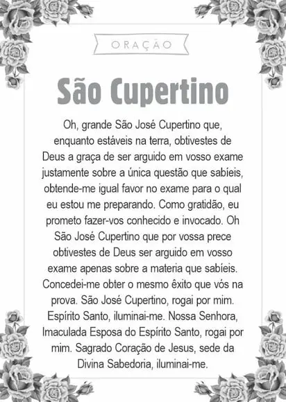 Santinho São Cupertino. Pcte c/ 250 Unids