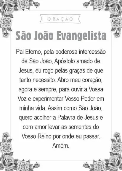 Santinho São João Evangelista. Pcte c/ 250 Unids