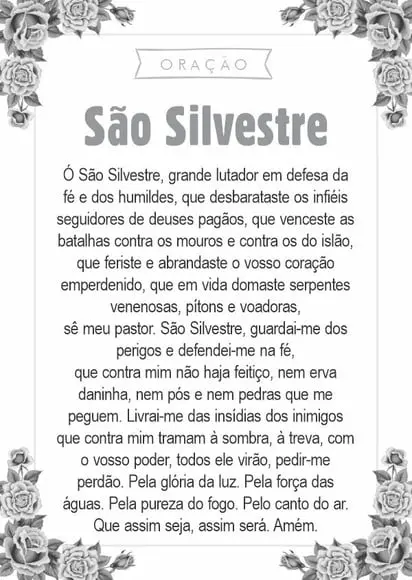 Santinho São Silvestre. Pcte c/ 250 Unids