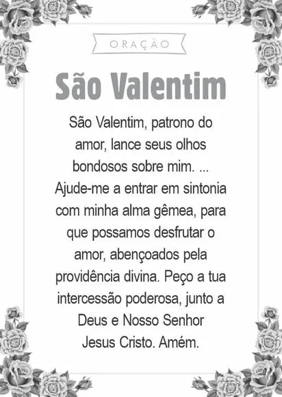 Santinho São Valentim. Pcte c/ 250 Unids