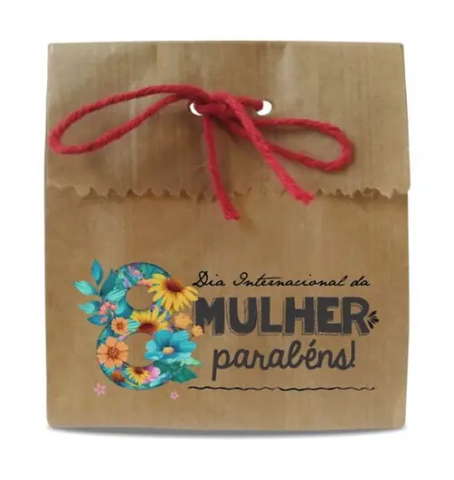 Saquinho de Papel Dia da Mulher, Person, Furo/cordão. Mod5
