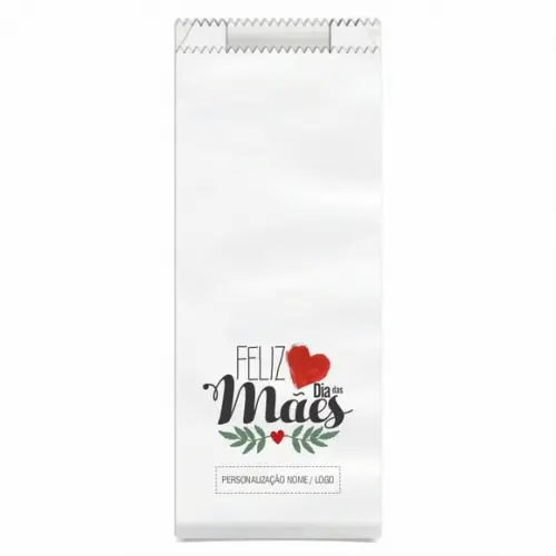 Saquinho de Papel Dia das Mães, Personalizado. Mod.06.