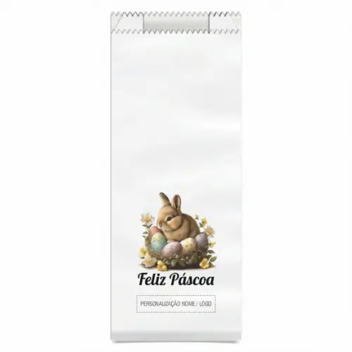 Saquinho de Papel Páscoa, Personalizado. Mod.04.