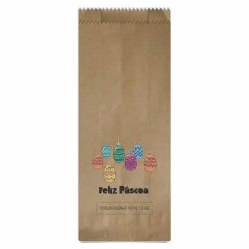 Saquinho de Papel Páscoa, Personalizado. Mod.01.