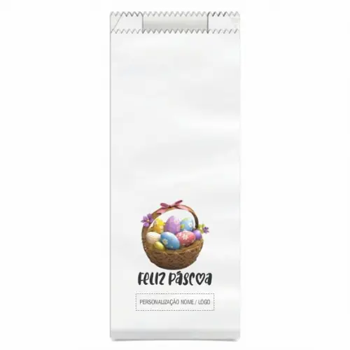 Saquinho de Papel Páscoa, Personalizado. Mod.02.