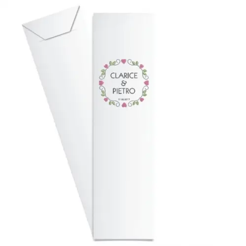 SAQUINHO DE PAPEL PORTA TALHERES PERSONALIZADO CASAMENTO M15