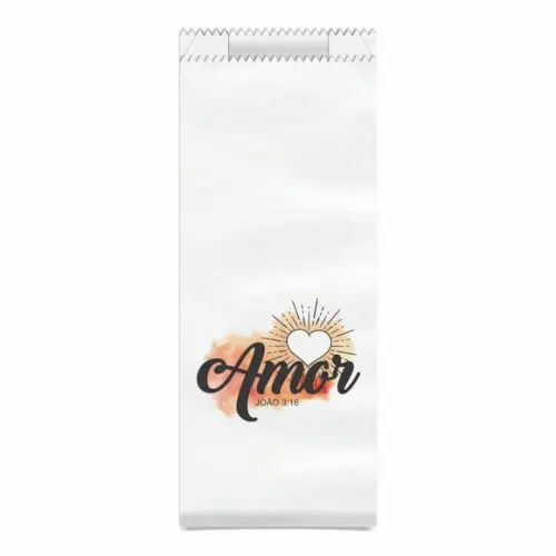 Saquinho Kraft Simples Personalizado - Amor - João 3:16